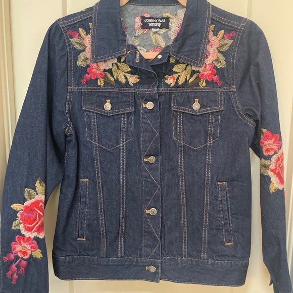 Johnny Was Jean Jacket Small - Picture 1 of 3